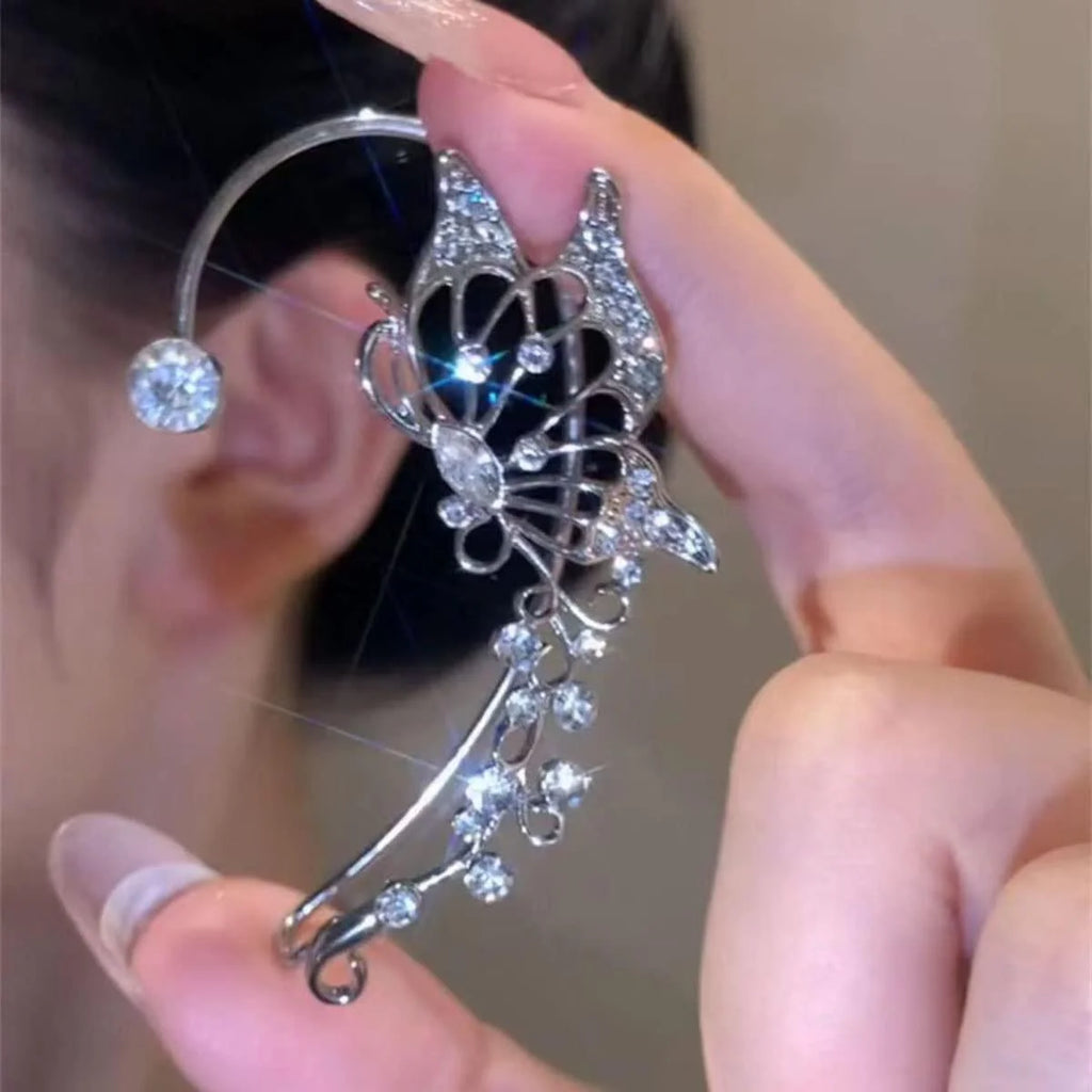 Korean Elf Butterfly Ear Cuff Without Piercing Clip Earrings for Women