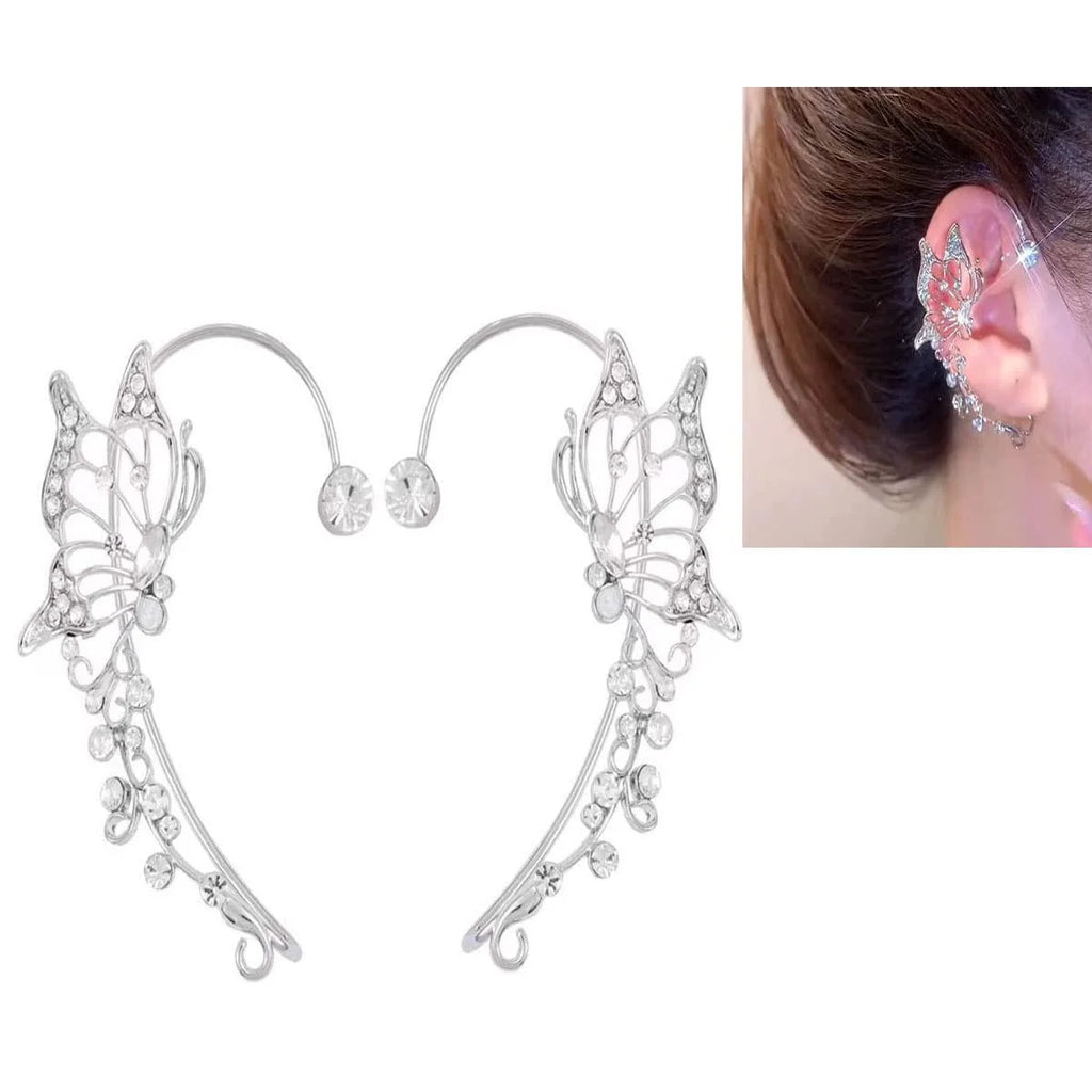 Korean Elf Butterfly Ear Cuff Without Piercing Clip Earrings for Women