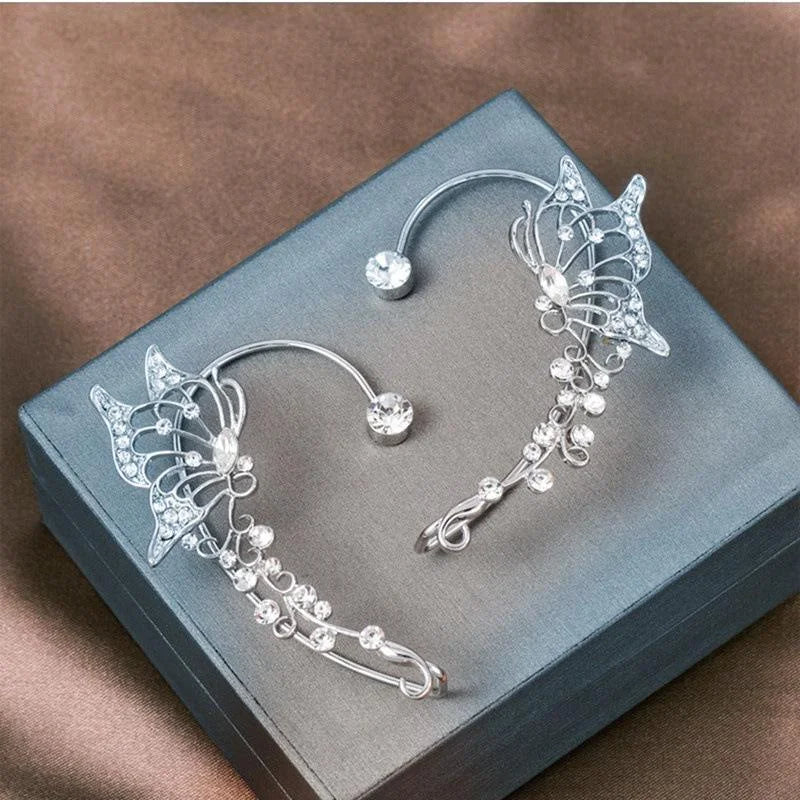 Korean Elf Butterfly Ear Cuff Without Piercing Clip Earrings for Women