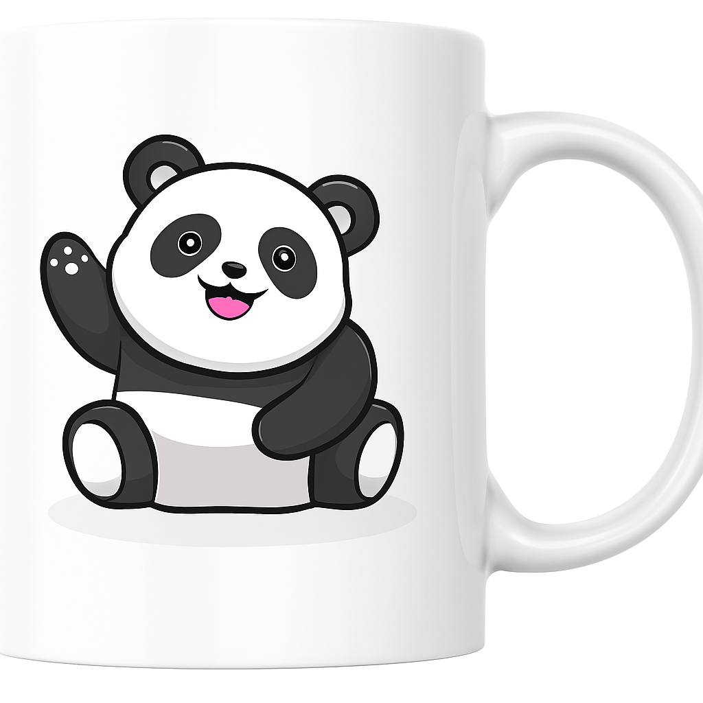 Cute Panda Bear Coffee Mug – Cartoon Animal Design – Microwave &
