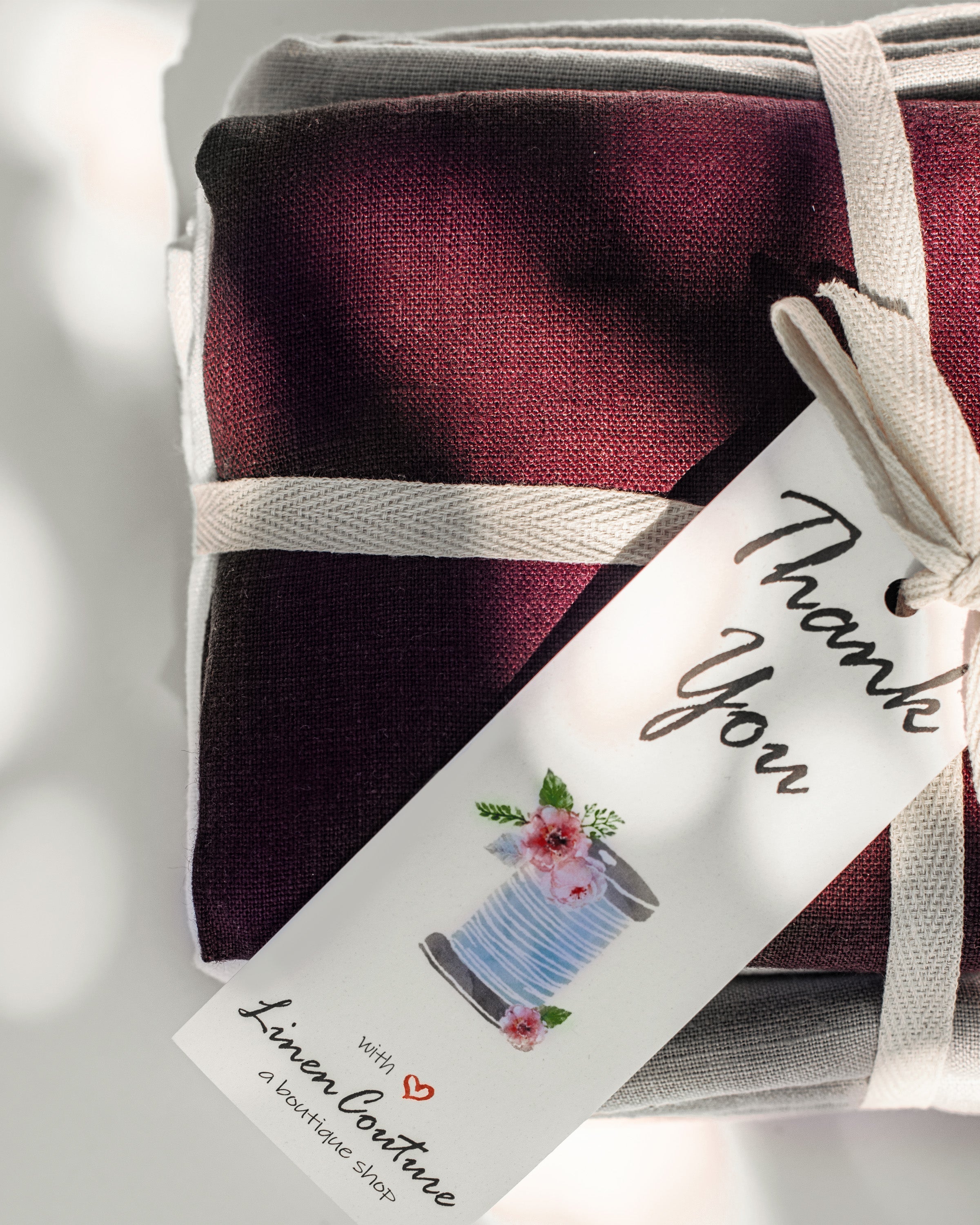 White linen lightweight scarf